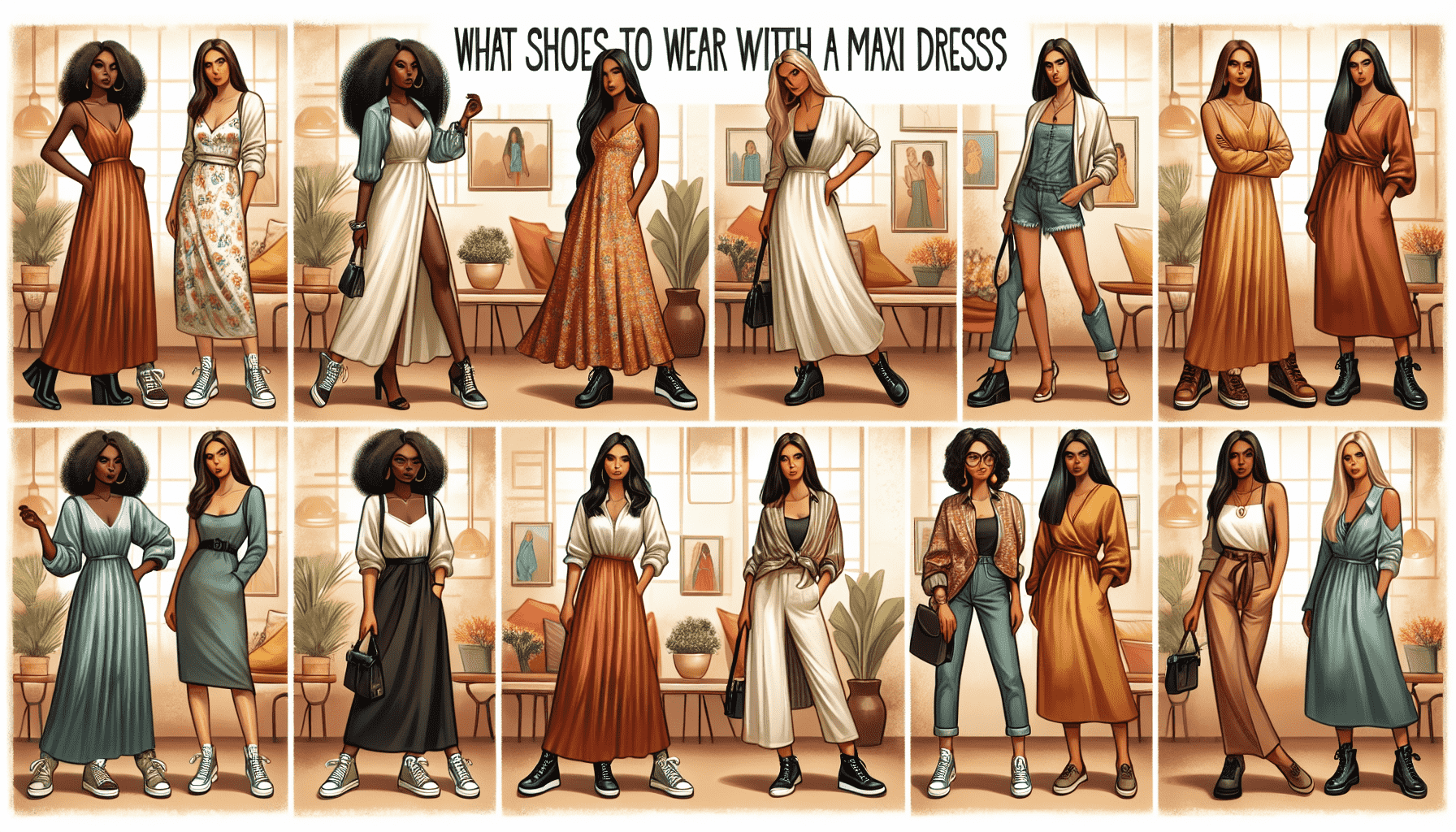What shoes to wear with a maxi dress